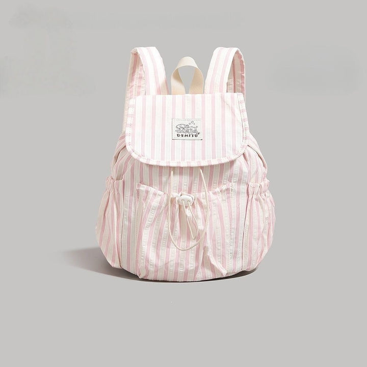 Leisure Backpack in Playful Striped Design Bowlift