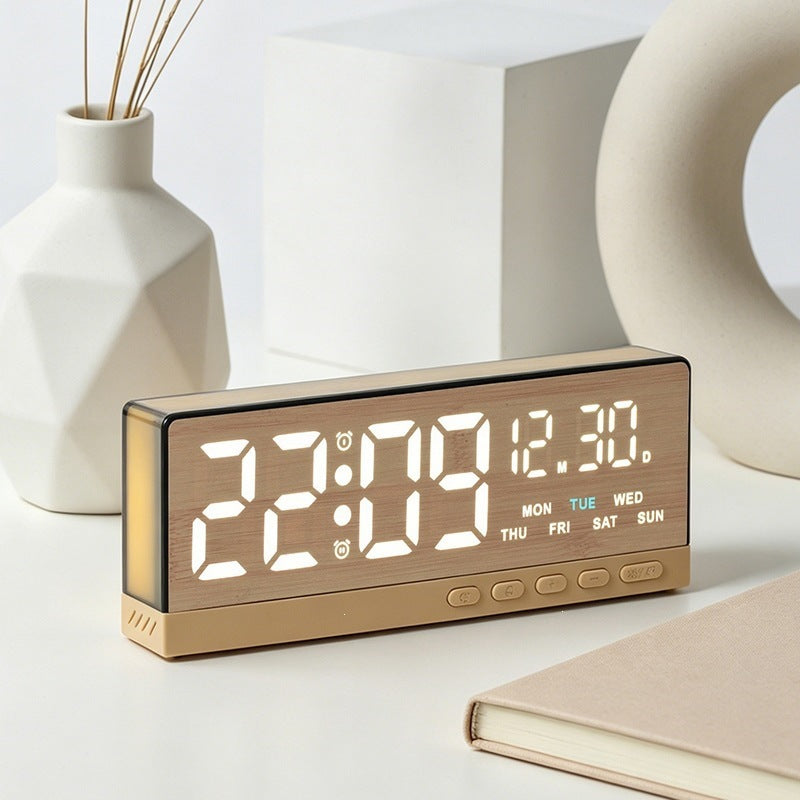 Digital Alarm Clock with Clear LED Display Bowlift