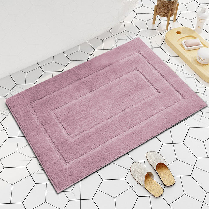 Plush Rectangular Bath Mat Set Bowlift