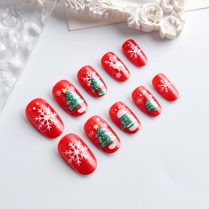 Festive Holiday Nail Art Design Bowlift
