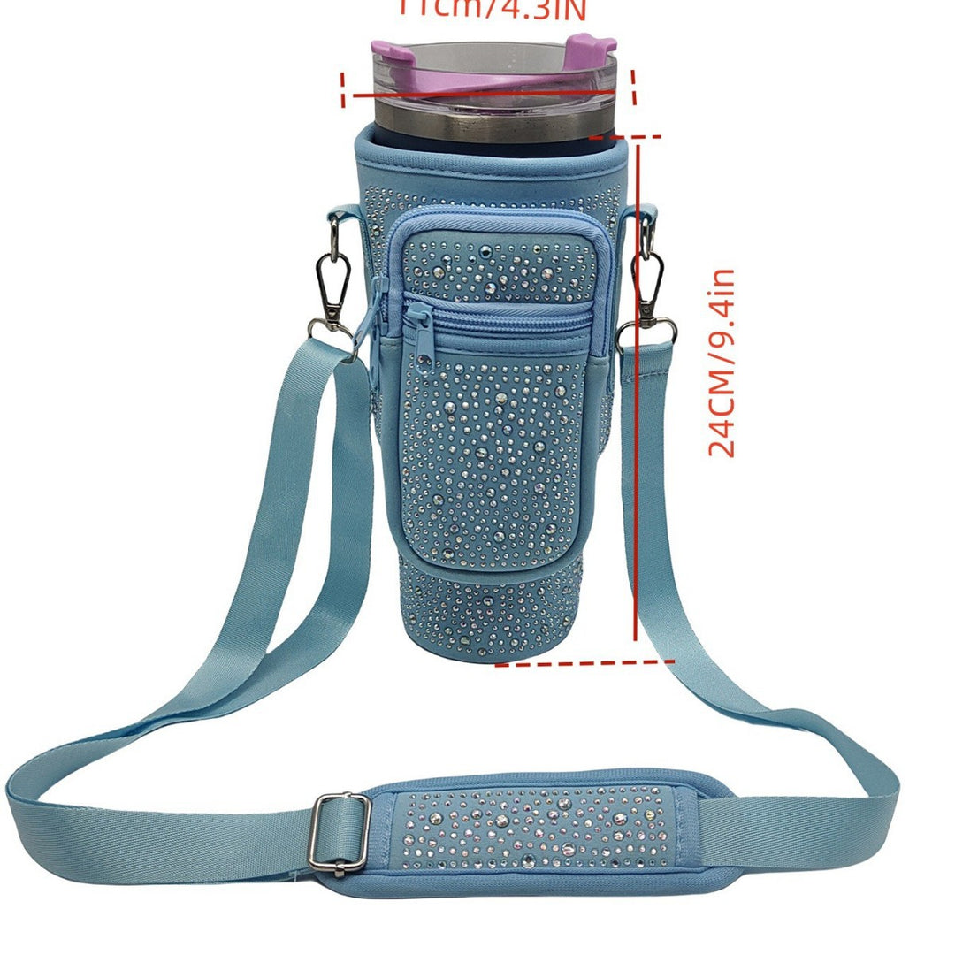 Ladies drinking bottle cover with sparkling rhinestones Bowlift