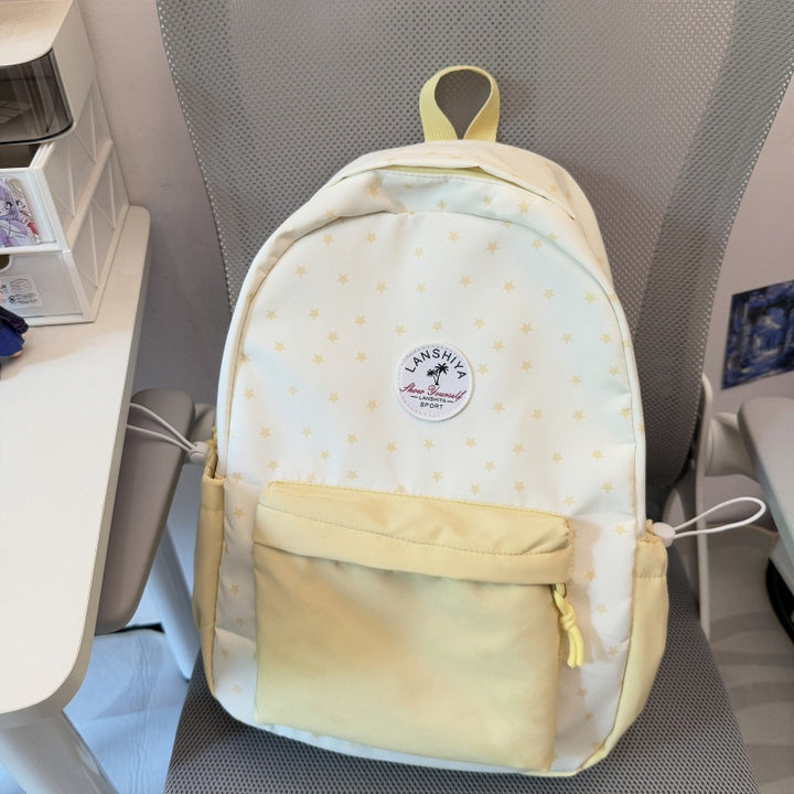 Star-Patterned School Backpack