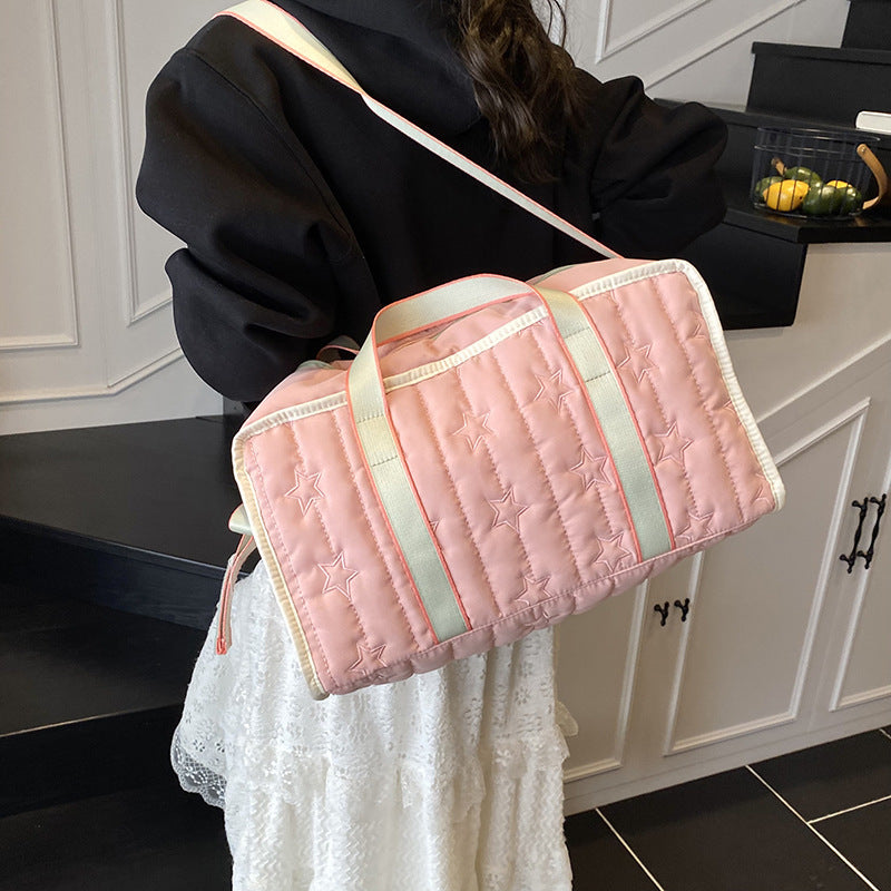 Stylish Quilted Duffel Bag Bowlift