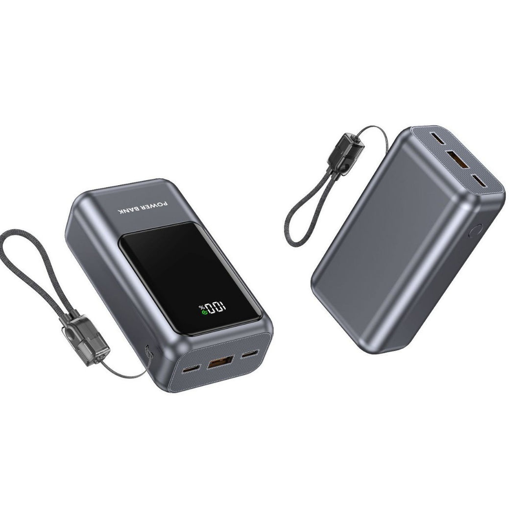 Portable power bank with digital charge indicator and compact design Bowlift