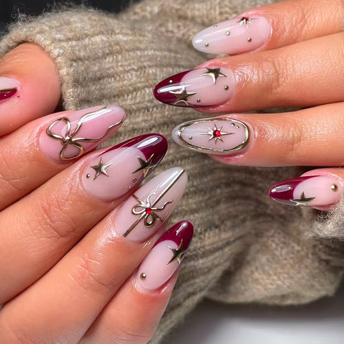 Luxury artificial fingernails with glamorous embellishments Bowlift