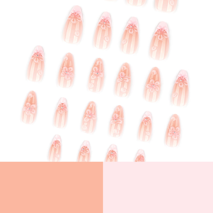 Artful nail extensions with floral 3D details Bowlift