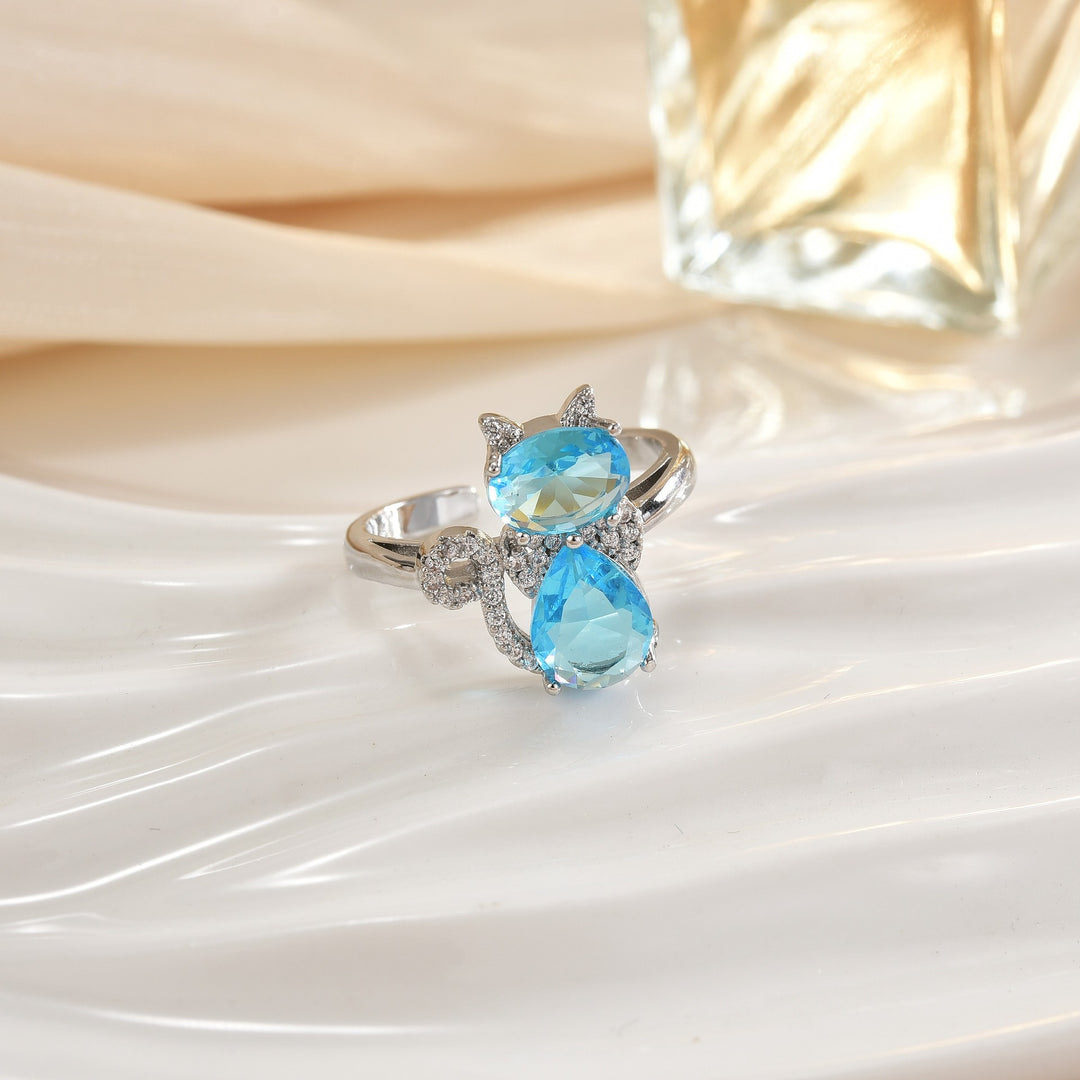 Double-Band Heart Halo Ring With Pavé Accents