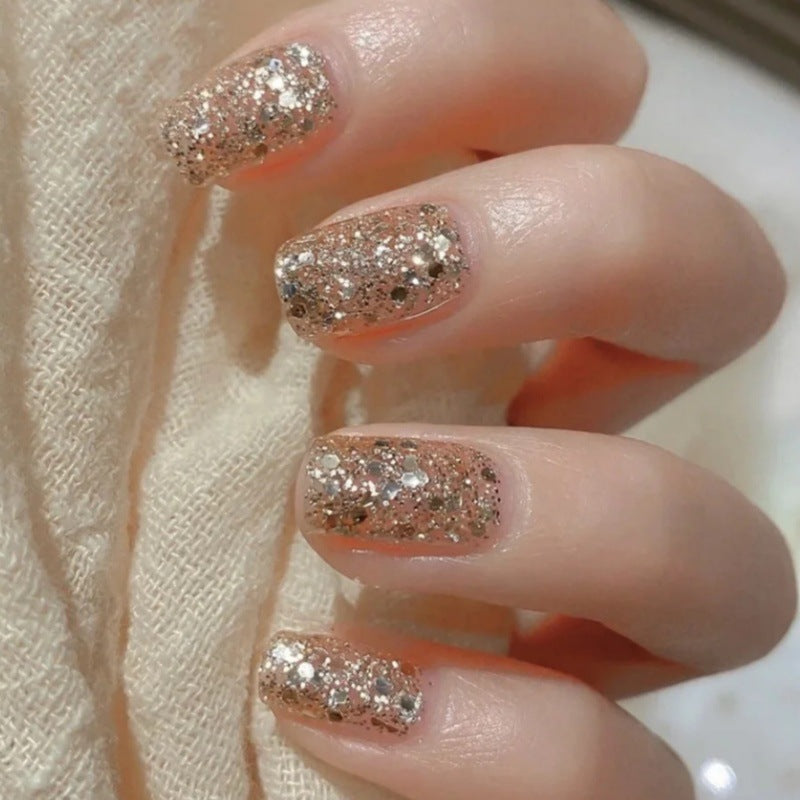 DIY Glitter Effect Press-On Nail Set Bowlift
