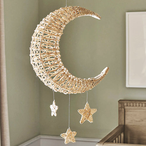 Stylish pendant light made of woven material Bowlift