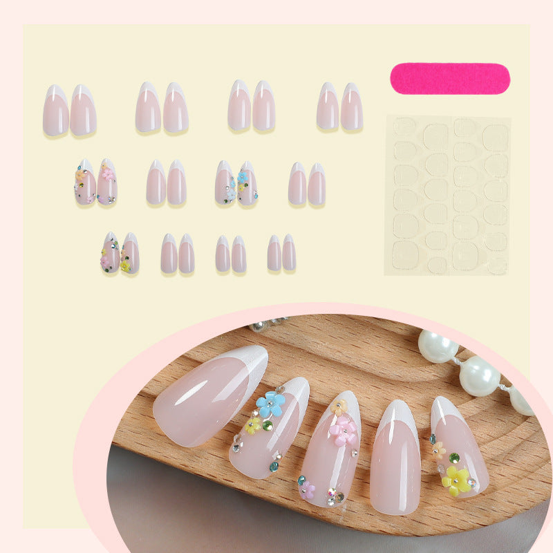 Artificial nail set with colorful decorations Bowlift