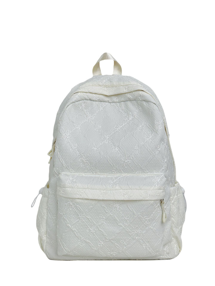 Backpack with Stylish Embossed Design and Multiple Compartments Bowlift