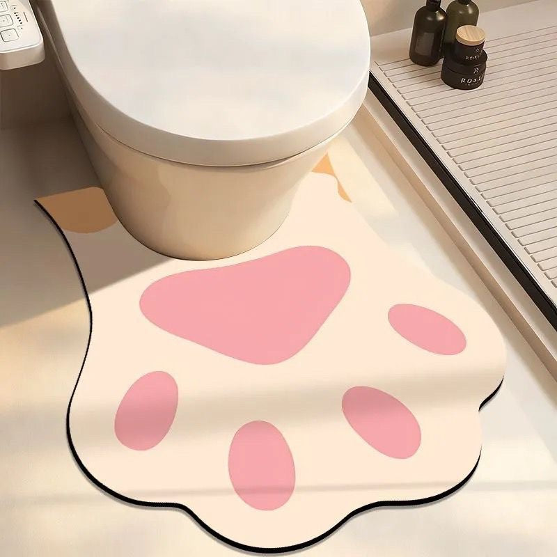 Novelty Pet Paw Bathroom Mat Bowlift