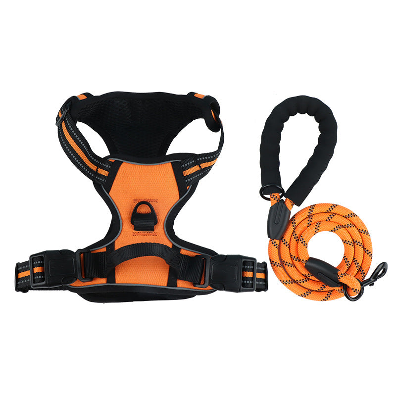 Comfortable Adjustable Dog Harness and Leash Set