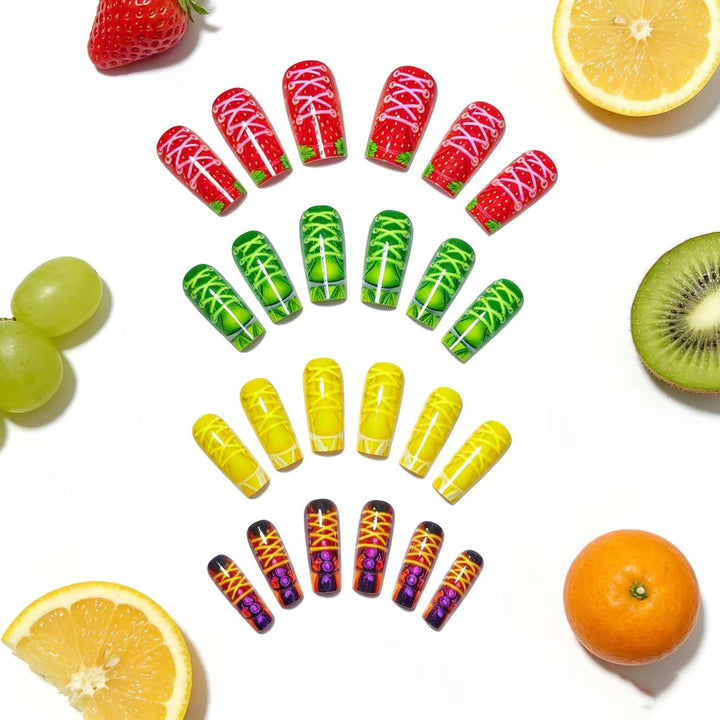 Creative art nails in colorful sneaker design Bowlift