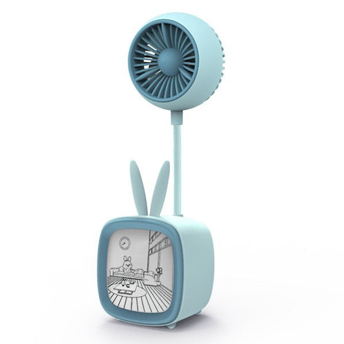 Unisex Cute Bunny-Themed Rechargeable Desk Fan Bowlift