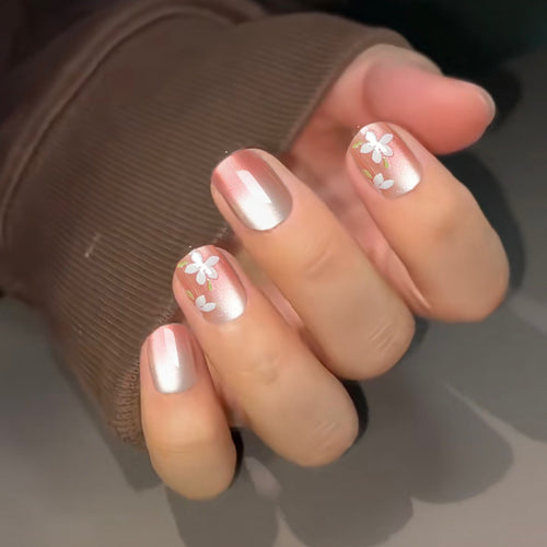 Artisan Floral Press-On Nail Set Bowlift