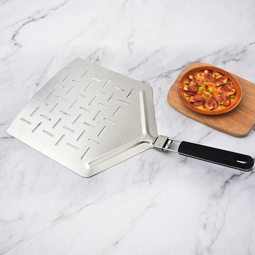 perforated stainless steel pizza peel with folding handle Bowlift
