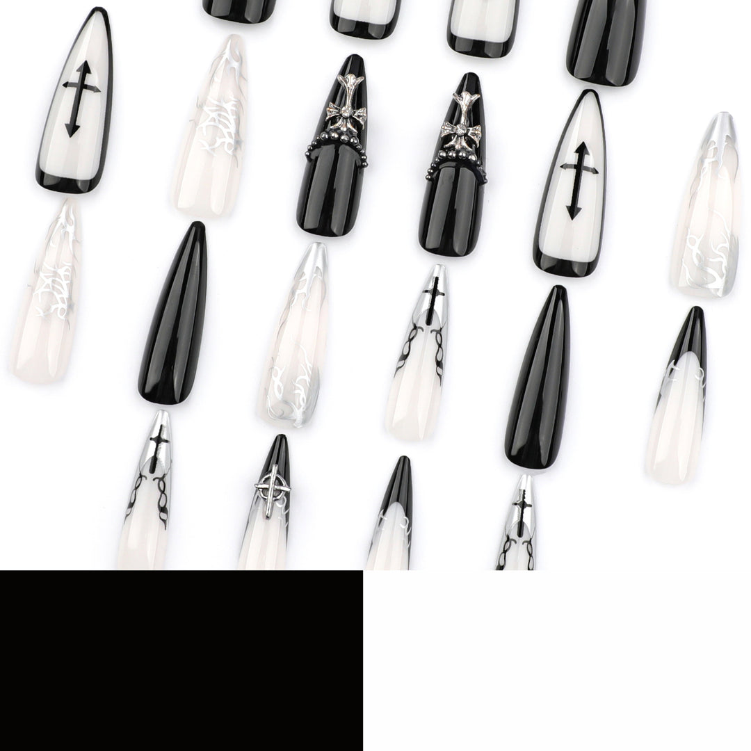 Artistic stiletto nails with unique 3D details and elegant accents Bowlift