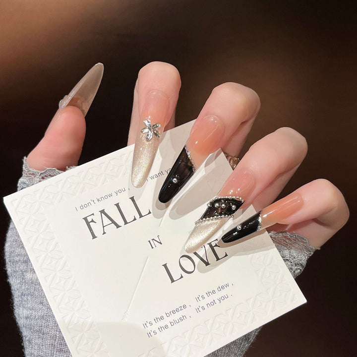 Elegant Stiletto Press-On Nail Extensions Bowlift