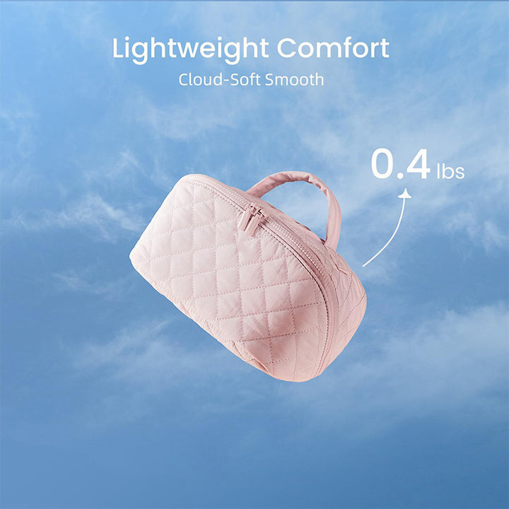 Cosmetic storage bag with multifunctional interior Bowlift