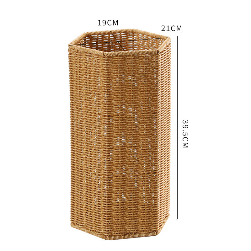 Hexagonal Decorative Wicker Storage Container Bowlift