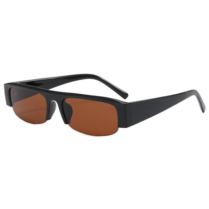 Contemporary Retro-Inspired Flat Lens Sunglasses Bowlift