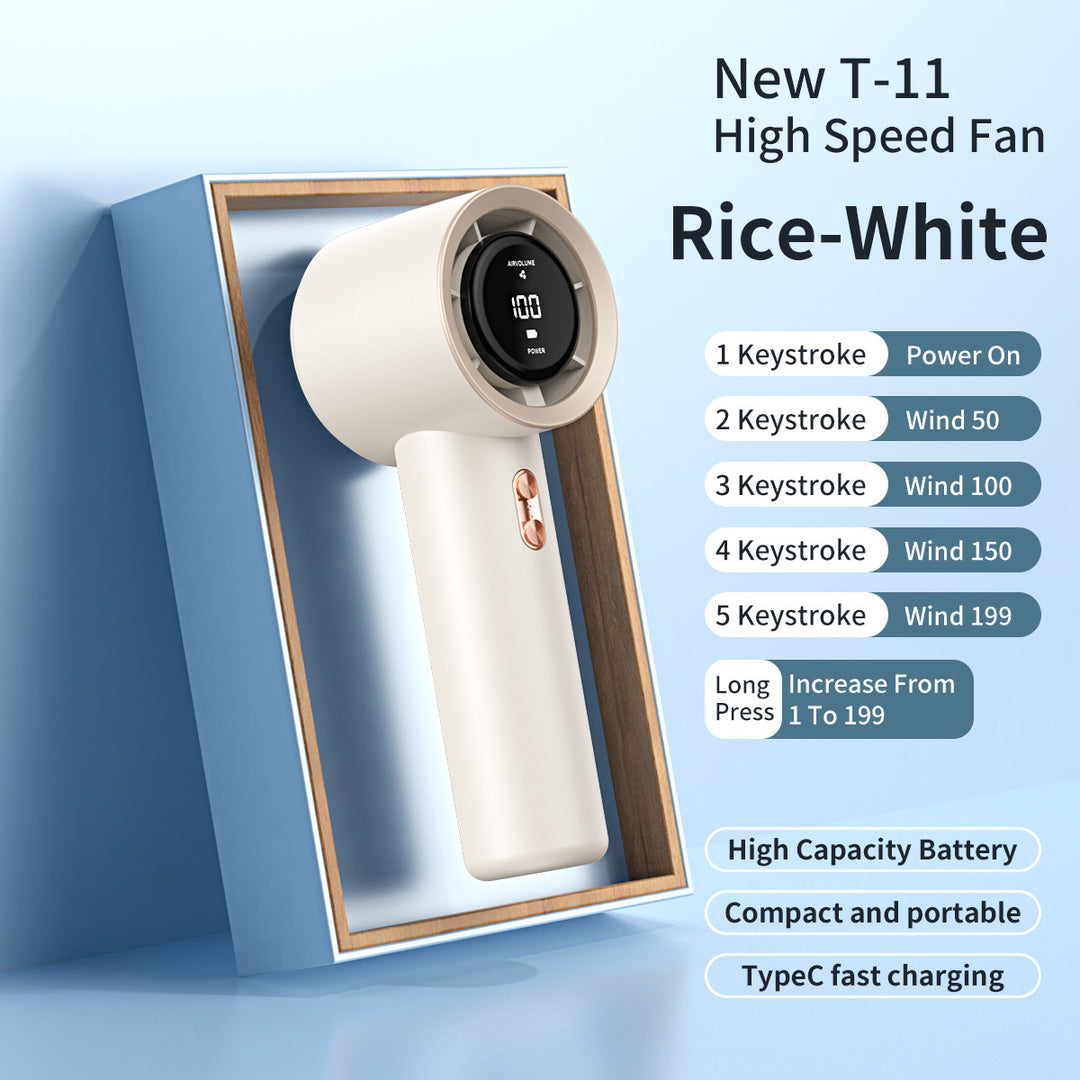 Unisex Portable High-Speed USB Rechargeable Fan Bowlift