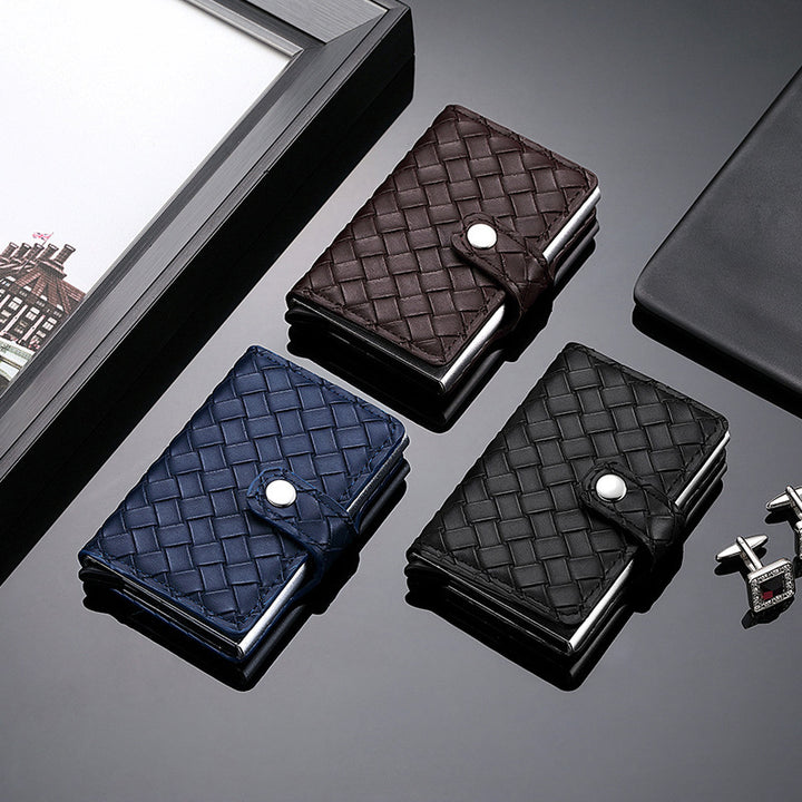 RFID-Blocking Leather Cardholder Bowlift
