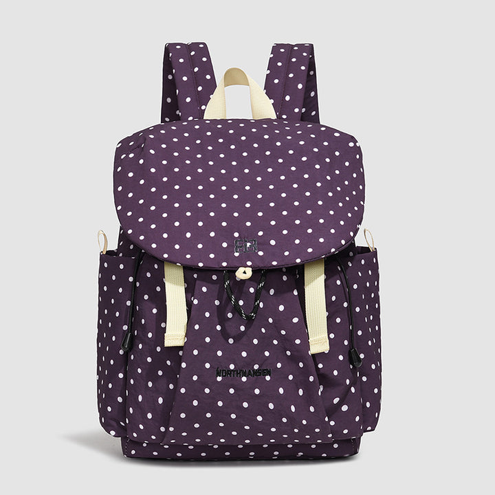 Polka Dot Patterned Drawstring Backpack