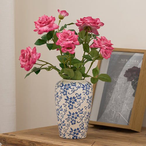 Elegant ceramic vase in floral pattern Bowlift