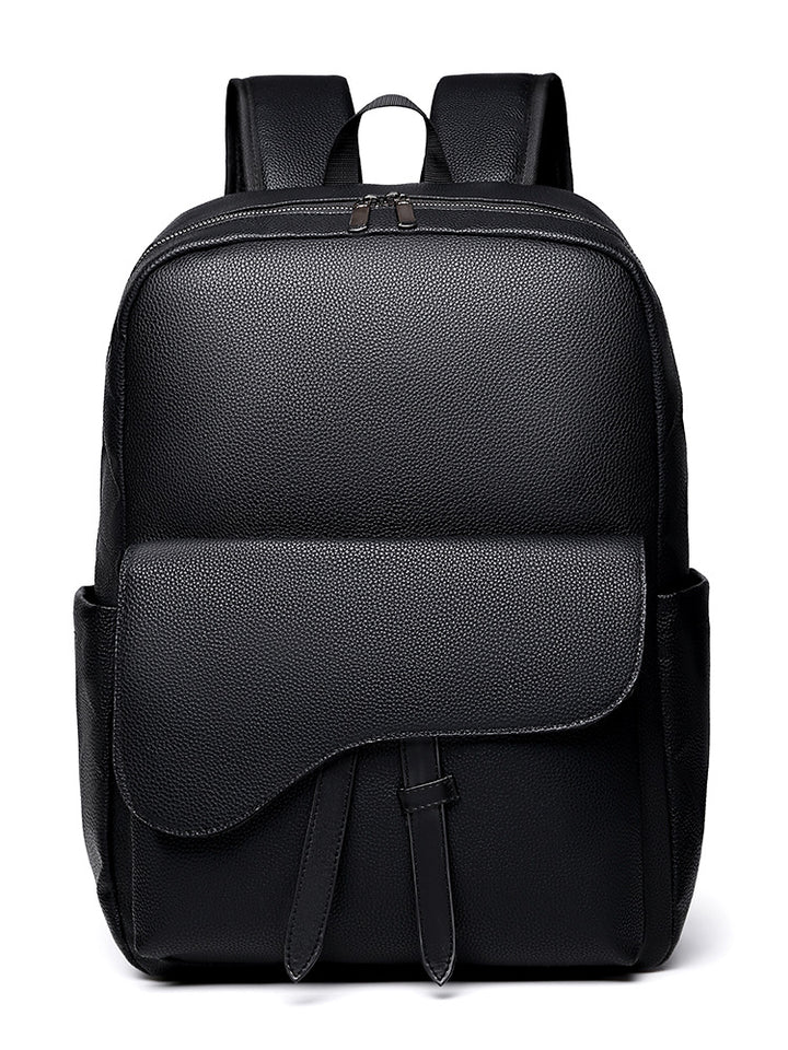 Elegant Textured Leather Backpack Bowlift