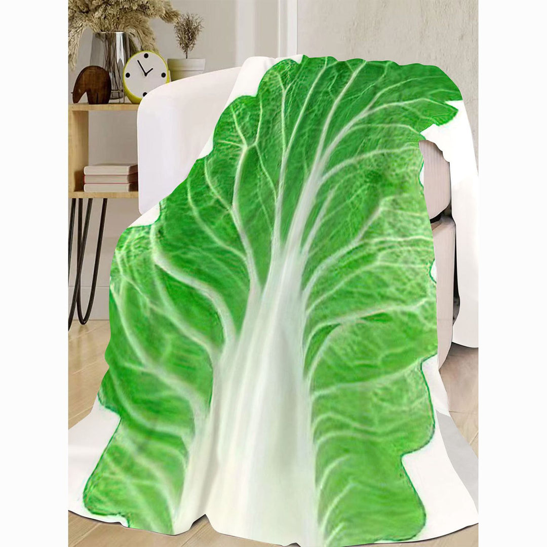 Leaf-Inspired Soft Plush Throw Blanket