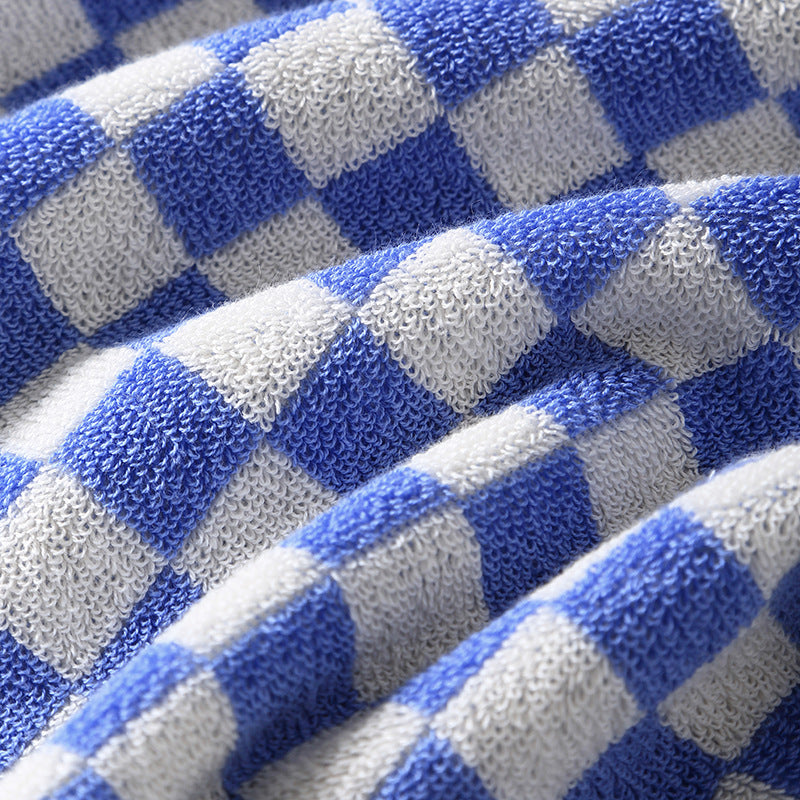 Women Elegant Terry Bath Towel with Striped Pattern Bowlift