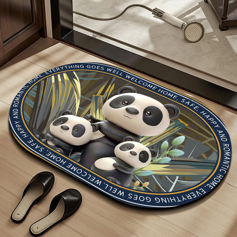 Whimsical Cabbage-Themed Welcome Mat Bowlift