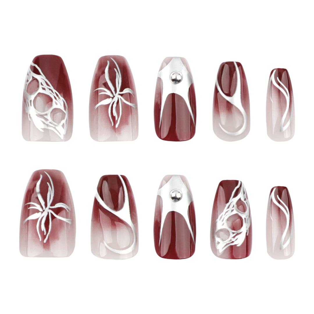 Artful Nail Extensions with Filigree Design Bowlift