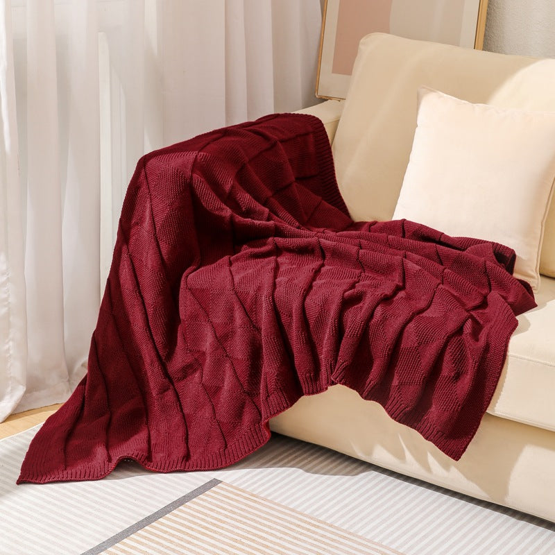 Textured Knit Throw Blanket