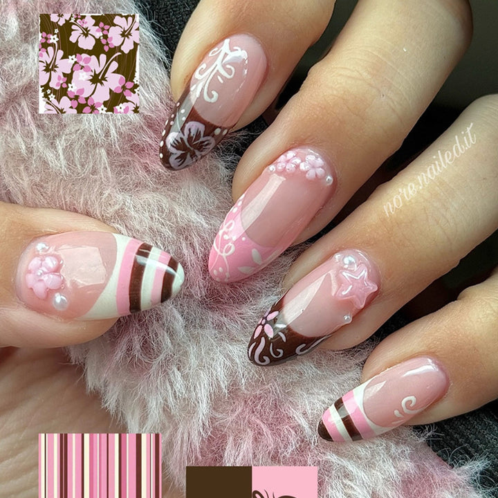 Artistic 24-Piece Nail Art Tips Bowlift