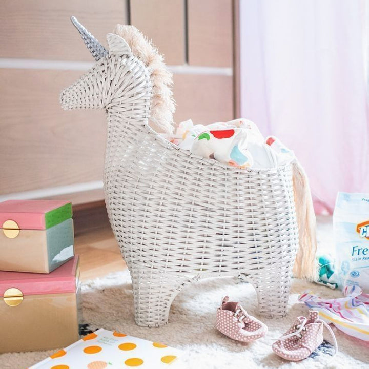 Playful decoration basket in unicorn design Bowlift