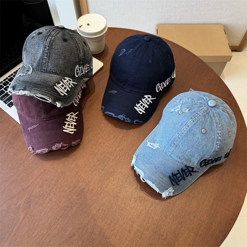 Unisex Distressed Graphic Baseball Cap Bowlift