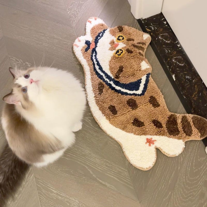 Cute Cat-Themed Bath Mat