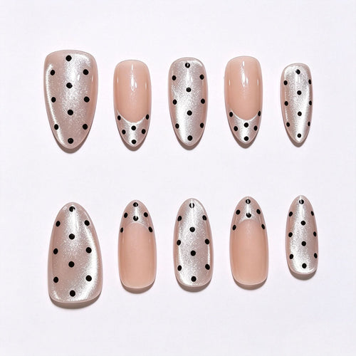 Polka Dot Decorative Press-On Nail Tips Bowlift
