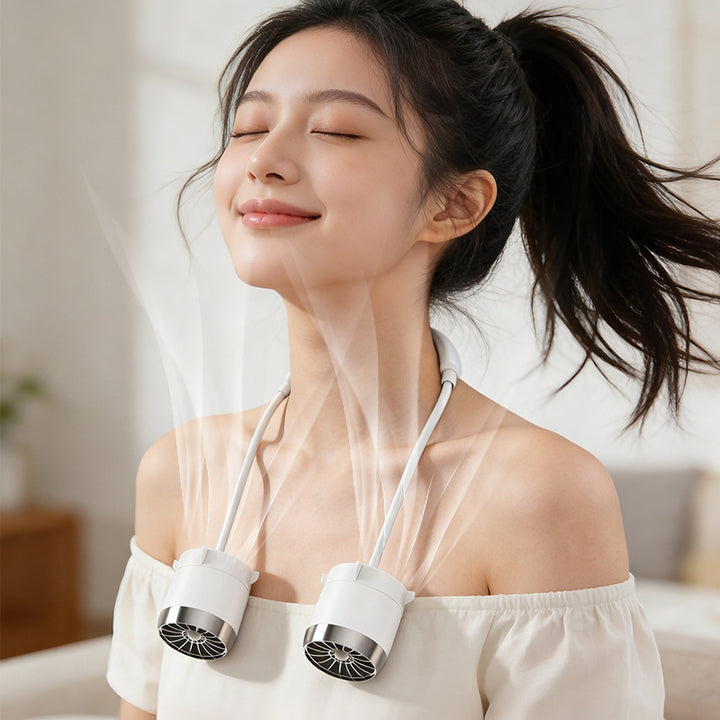 Ladies portable neck fan with flexible design Bowlift