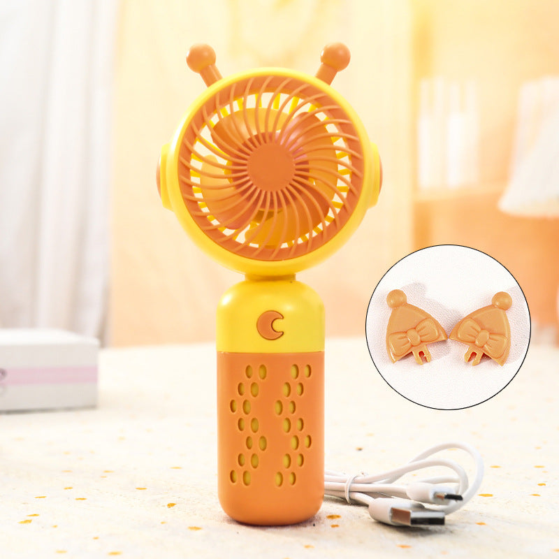Women's Portable Mini Fan with Cat Ears Bowlift