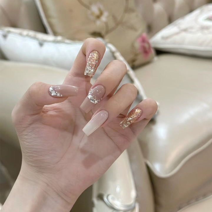 Ombre Press-On Nails with Glossy Finish Bowlift