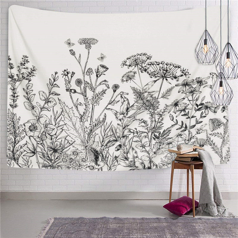 Botanical Illustration Wall Tapestry