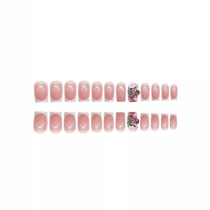 Glittery Floral Nail Art Enhancements Bowlift