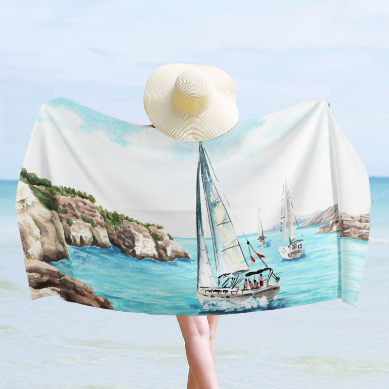 Beach towel with maritime design Bowlift