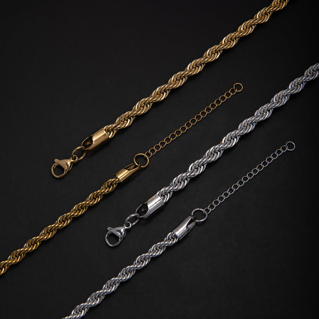 Braided Rope Chain Jewelry Set Bowlift