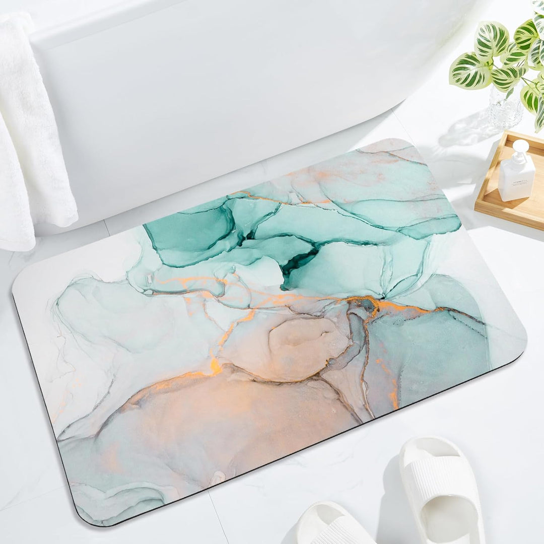 Luxury Abstract Marble Design Bath Mat