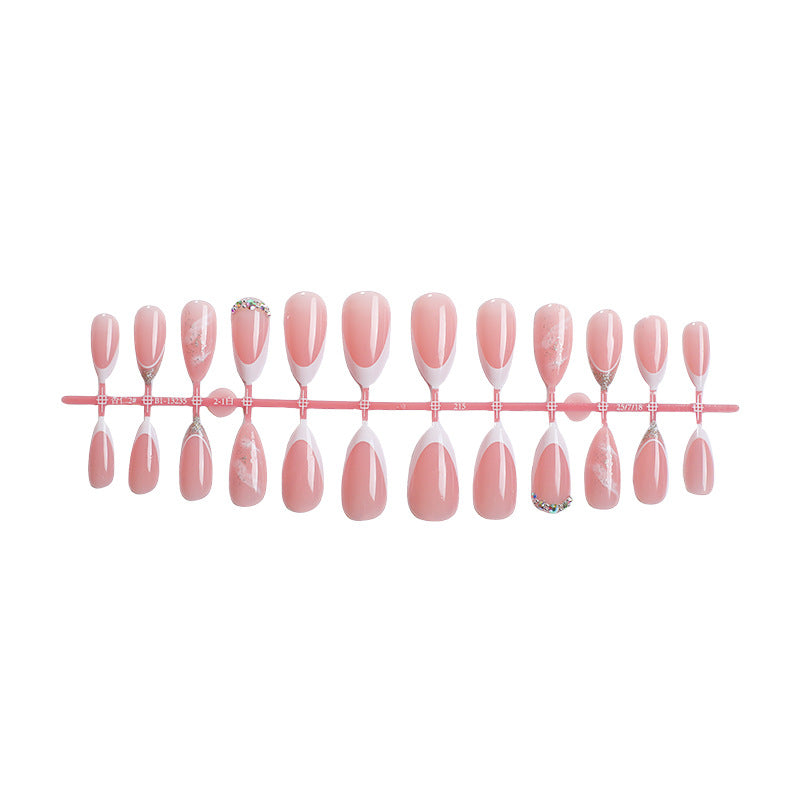 Premium Decorative Press-On Nail Set with Artistic Finishing Bowlift